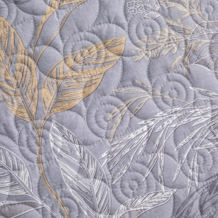 91家纺网 家纺一手货源 找家纺 优乐家纺 2023新款全棉印花绗绣单床盖 飞羽