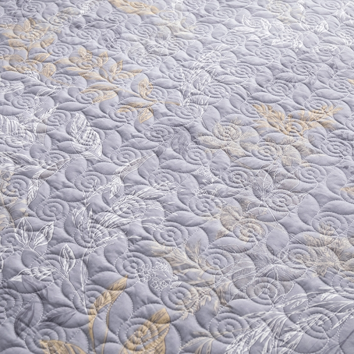 91家纺网 家纺一手货源 找家纺 优乐家纺 2023新款全棉印花绗绣单床盖 飞羽