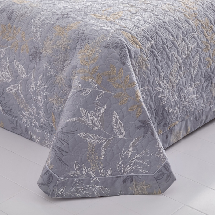 91家纺网 家纺一手货源 找家纺 优乐家纺 2023新款全棉印花绗绣单床盖 飞羽