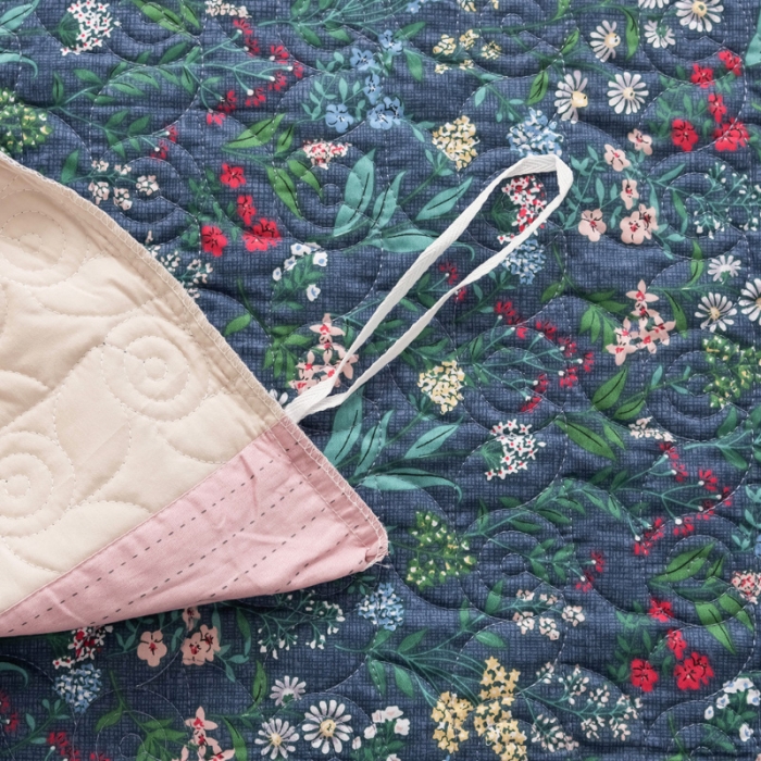 91家纺网 家纺一手货源 找家纺 优乐家纺 2023新款全棉印花绗绣单被套 向阳花开