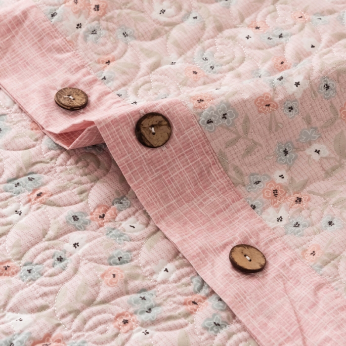 91家纺网 家纺一手货源 找家纺 优乐家纺 2023新款全棉印花绗绣单被套 花语