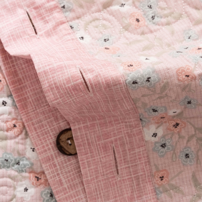 91家纺网 家纺一手货源 找家纺 优乐家纺 2023新款全棉印花绗绣单被套 花语