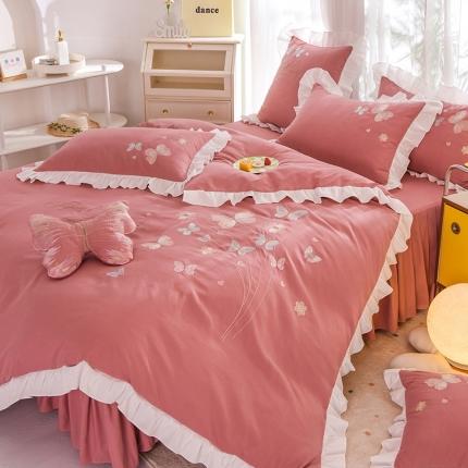 91家纺网 家纺一手货源 找家纺 （总）欧冠家纺 2023新款云锦棉春卉系列四件套