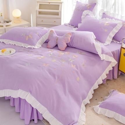 91家纺网 家纺一手货源 找家纺 （总）欧冠家纺 2023新款云锦棉春卉系列四件套