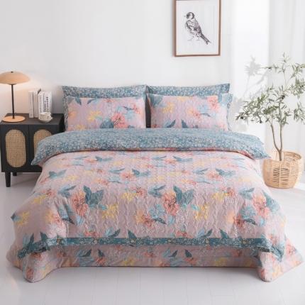 91家纺网 家纺一手货源 找家纺 优乐家纺 2023新款全棉印花绗绣单被套 如沐春风