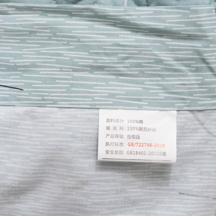 91家纺网 家纺一手货源 找家纺 优乐家纺 2023新款全棉印花绗绣单被套 淑女格