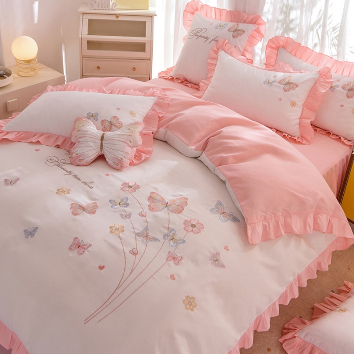 91家纺网 家纺一手货源 找家纺 （总）欧冠家纺 2023新款云锦棉春卉系列四件套