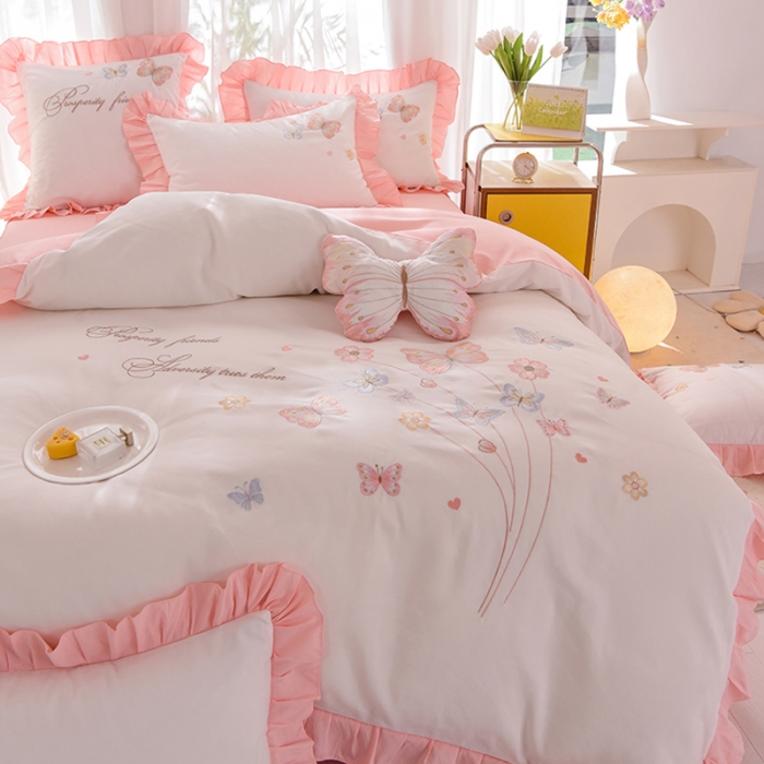 91家纺网 家纺一手货源 找家纺 （总）欧冠家纺 2023新款云锦棉春卉系列四件套