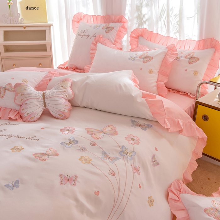 91家纺网 家纺一手货源 找家纺 （总）欧冠家纺 2023新款云锦棉春卉系列四件套