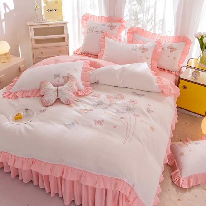 91家纺网 家纺一手货源 找家纺 （总）欧冠家纺 2023新款云锦棉春卉系列四件套