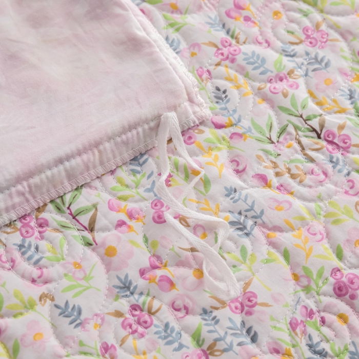 91家纺网 家纺一手货源 找家纺 优乐家纺 2023新款全棉印花绗绣单被套 初晴