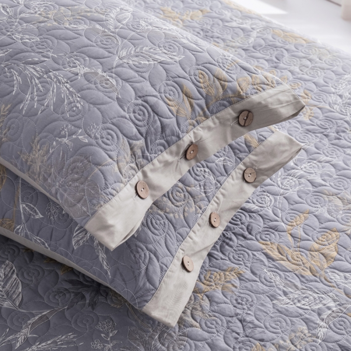 91家纺网 家纺一手货源 找家纺 优乐家纺 2023新款全棉印花绗绣单被套 飞羽