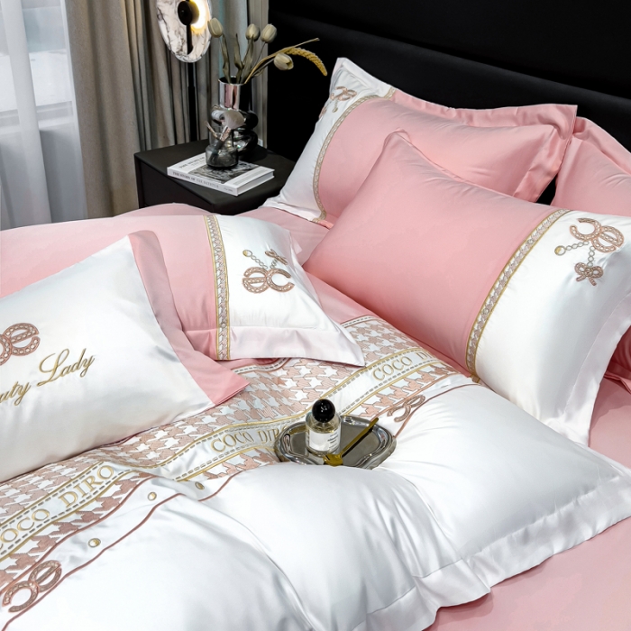 91家纺网 家纺一手货源 找家纺 （总）欧冠家纺 2023新款水洗真丝伊丽莎白系列四件套