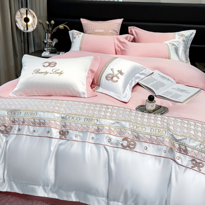 91家纺网 家纺一手货源 找家纺 （总）欧冠家纺 2023新款水洗真丝伊丽莎白系列四件套