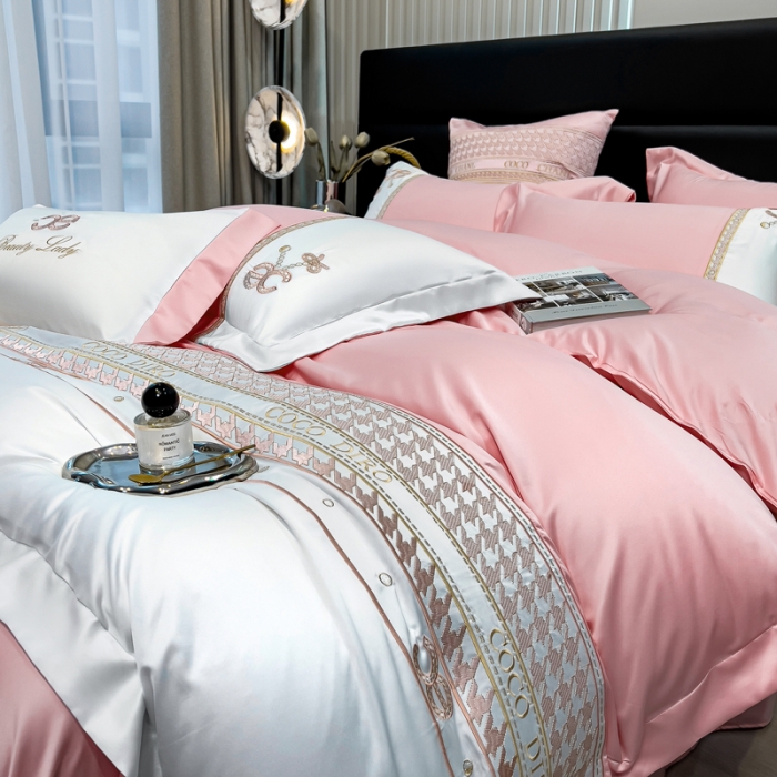 91家纺网 家纺一手货源 找家纺 （总）欧冠家纺 2023新款水洗真丝伊丽莎白系列四件套