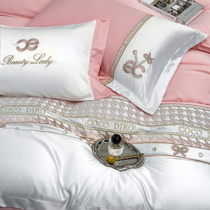 91家纺网 家纺一手货源 找家纺 （总）欧冠家纺 2023新款水洗真丝伊丽莎白系列四件套