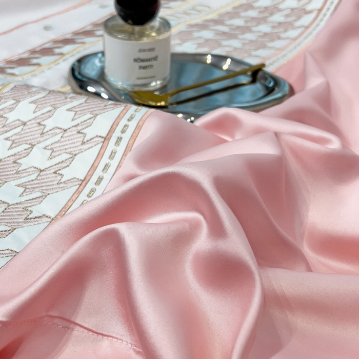 91家纺网 家纺一手货源 找家纺 （总）欧冠家纺 2023新款水洗真丝伊丽莎白系列四件套