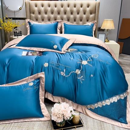 91家纺网 家纺一手货源 找家纺 （总）欧冠家纺 2023新款水洗真丝莱娅系列四件套