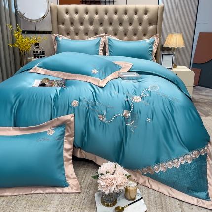 91家纺网 家纺一手货源 找家纺 （总）欧冠家纺 2023新款水洗真丝莱娅系列四件套