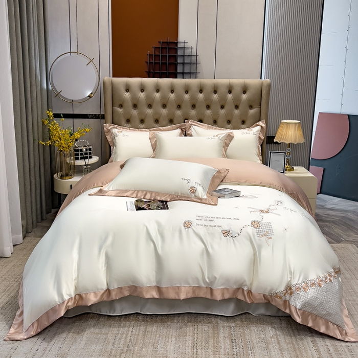 91家纺网 家纺一手货源 找家纺 （总）欧冠家纺 2023新款水洗真丝莱娅系列四件套