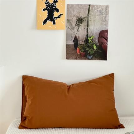 91家纺网 家纺一手货源 找家纺 （总）六巷胡同 2023新款纯色水洗棉单品枕套