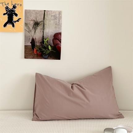 91家纺网 家纺一手货源 找家纺 （总）六巷胡同 2023新款纯色水洗棉单品枕套