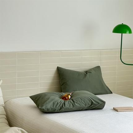 91家纺网 家纺一手货源 找家纺 （总）六巷胡同 2023新款纯色水洗棉单品枕套