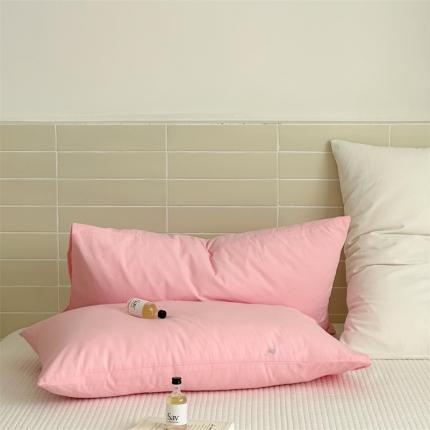 91家纺网 家纺一手货源 找家纺 （总）六巷胡同 2023新款纯色水洗棉单品枕套