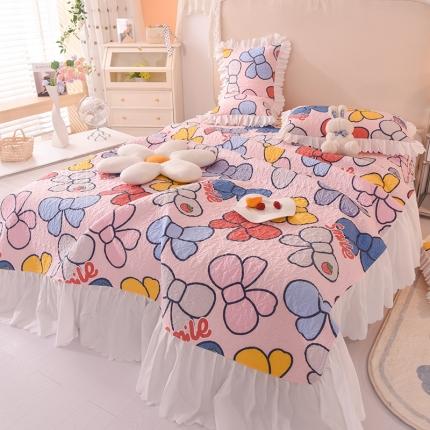 91家纺网 家纺一手货源 找家纺 （总）绒世界 2024新款水洗棉韩版夹棉床盖系列