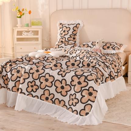 91家纺网 家纺一手货源 找家纺 （总）绒世界 2024新款水洗棉韩版夹棉床盖系列