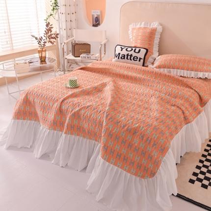 91家纺网 家纺一手货源 找家纺 （总）绒世界 2024新款水洗棉韩版夹棉床盖系列