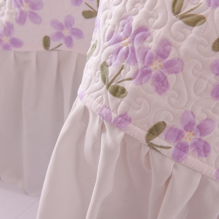 91家纺网 家纺一手货源 找家纺 绒世界 2024新款水洗棉韩版夹棉床盖系列 花园熊