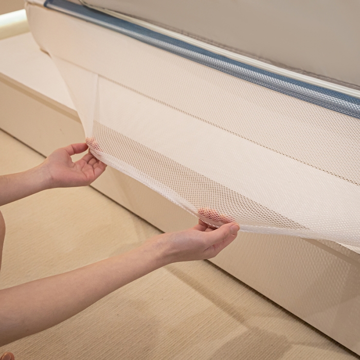 91家纺网 家纺一手货源 找家纺 （总）青竹苑 2023大版轻奢可拆洗冰丝凉席外穿三门床笠防摔蚊帐