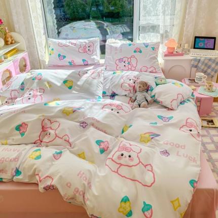 91家纺网 家纺一手货源 找家纺 （总）花伞 2023直播新款40支高密全棉纯棉小清新单品被套