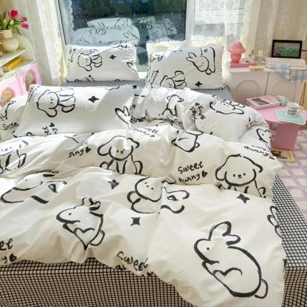 91家纺网 家纺一手货源 找家纺 （总）花伞 2023直播新款40支高密全棉纯棉小清新单品被套