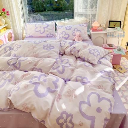 91家纺网 家纺一手货源 找家纺 （总）花伞 2023直播新款40支高密全棉纯棉小清新单品被套