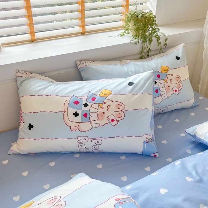 91家纺网 家纺一手货源 找家纺 蓝邻 2023新款全棉印花小清新系列四件套 佰利滋