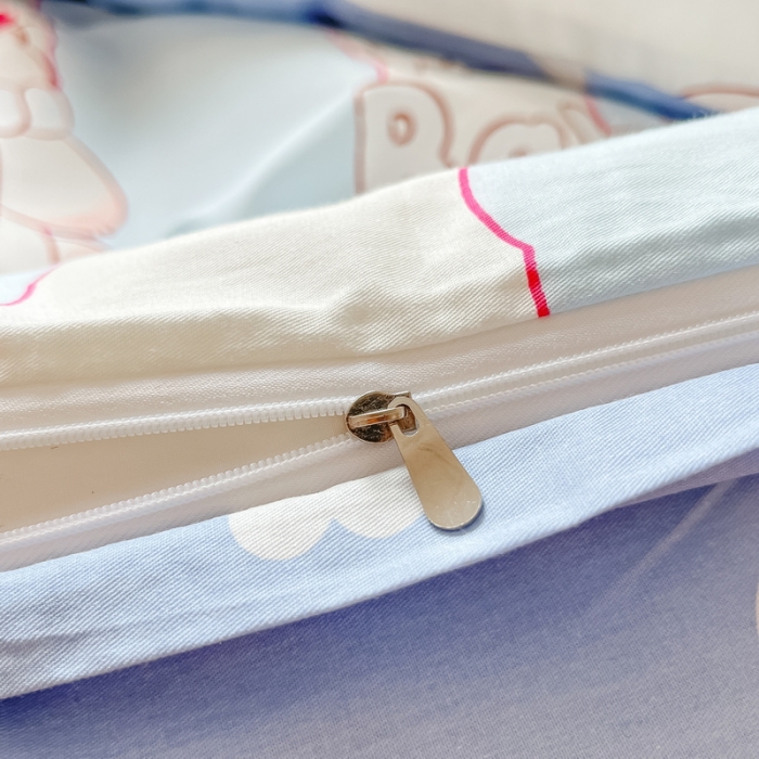 91家纺网 家纺一手货源 找家纺 蓝邻 2023新款全棉印花小清新系列四件套 佰利滋