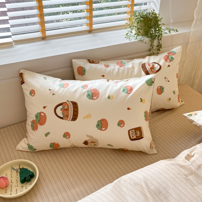 91家纺网 家纺一手货源 找家纺 蓝邻 2023新款全棉印花小清新系列四件套 伴手礼