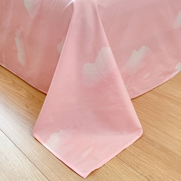 91家纺网 家纺一手货源 找家纺 蓝邻 2023新款全棉印花小清新系列四件套 蝴蝶梦