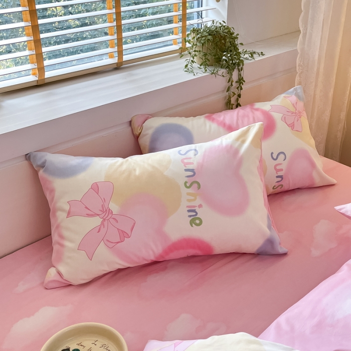 91家纺网 家纺一手货源 找家纺 蓝邻 2023新款全棉印花小清新系列四件套 蝴蝶梦