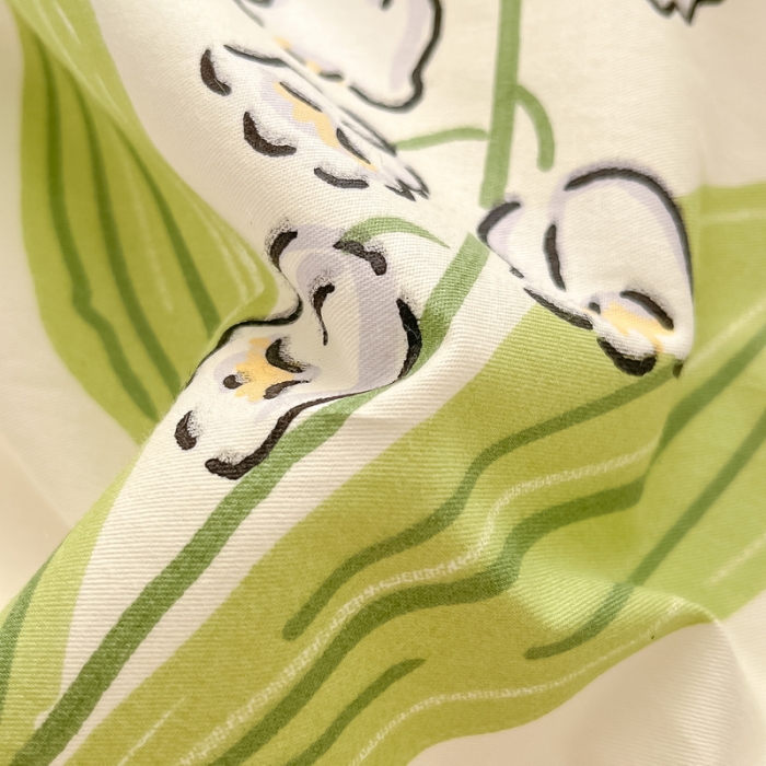 91家纺网 家纺一手货源 找家纺 蓝邻 2023新款全棉印花小清新系列四件套 铃兰兔