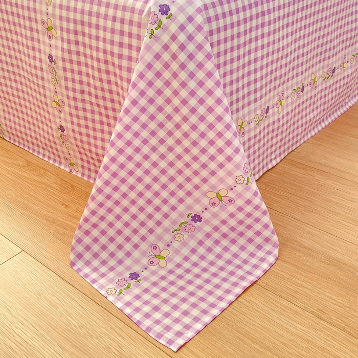 91家纺网 家纺一手货源 找家纺 蓝邻 2023新款全棉印花小清新系列四件套 落苏