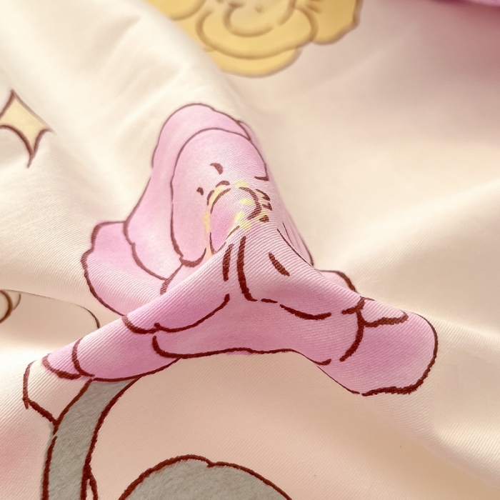 91家纺网 家纺一手货源 找家纺 蓝邻 2023新款全棉印花小清新系列四件套 落苏