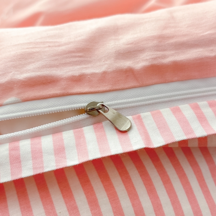 91家纺网 家纺一手货源 找家纺 蓝邻 2023新款全棉印花小清新系列四件套 莓妮