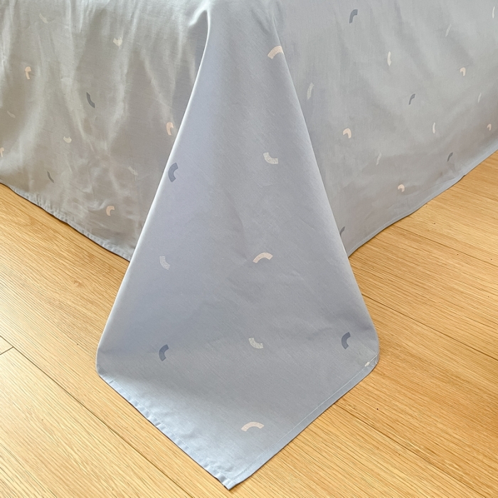 91家纺网 家纺一手货源 找家纺 蓝邻 2023新款全棉印花小清新系列四件套 萌兔小花