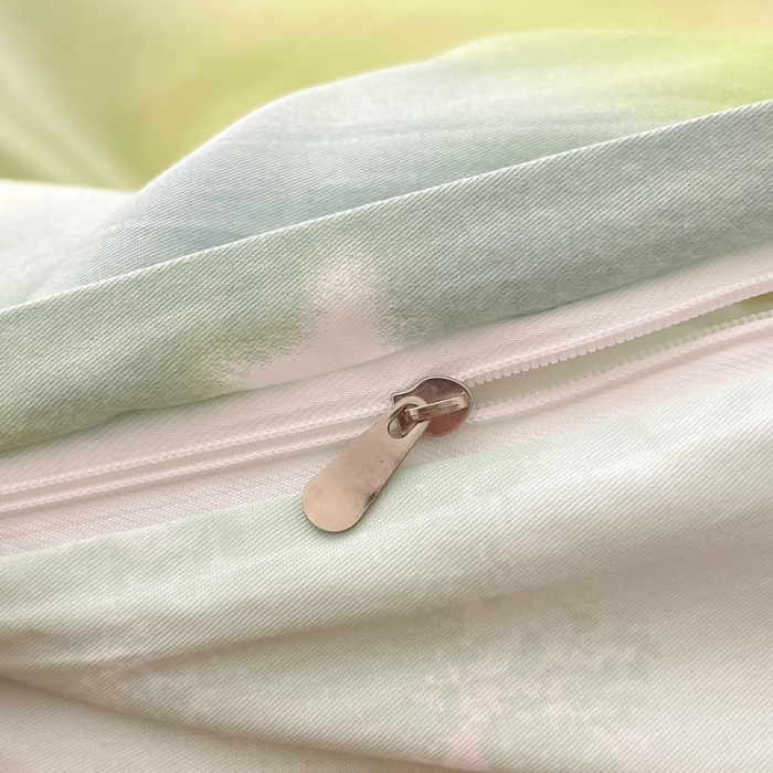 91家纺网 家纺一手货源 找家纺 蓝邻 2023新款全棉印花小清新系列四件套 七彩云