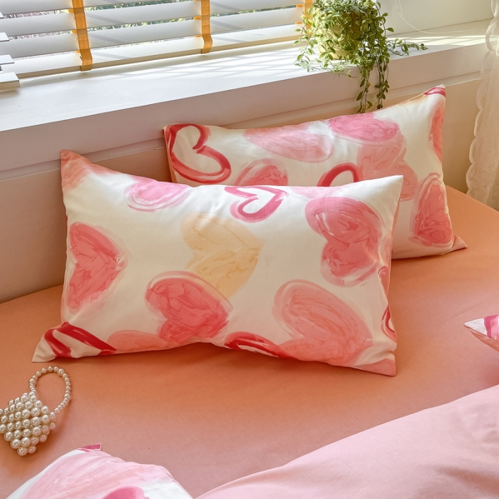 91家纺网 家纺一手货源 找家纺 蓝邻 2023新款全棉印花小清新系列四件套 甜美假日