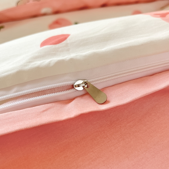 91家纺网 家纺一手货源 找家纺 蓝邻 2023新款全棉印花小清新系列四件套 雨沫