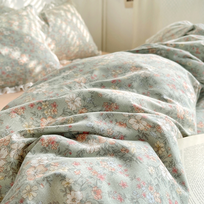 91家纺网 家纺一手货源 找家纺 千朵 2023新款蕾丝花边四件套 安妮